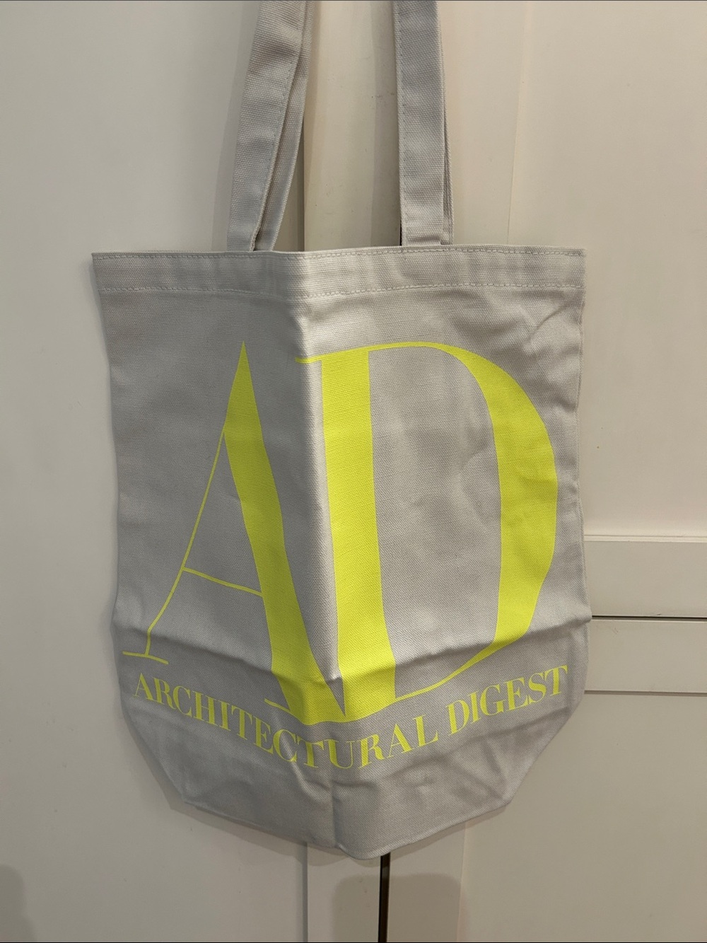 Gray & Neon Yellow Logo Tote Bag